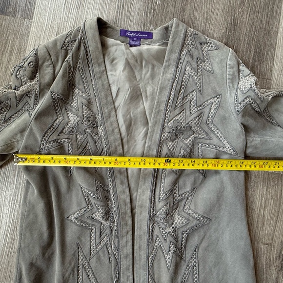 Ralph Lauren Collection Purple Label Suede Jacket Lace Detail Rare - Picture 13 of 15